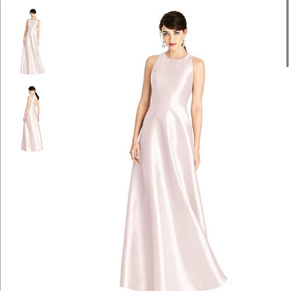 Alfred Sung Bridesmaid Dress in Blush, Size 8